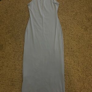 SHEIN Gray Halter Maxi Dress for Wedding Guests